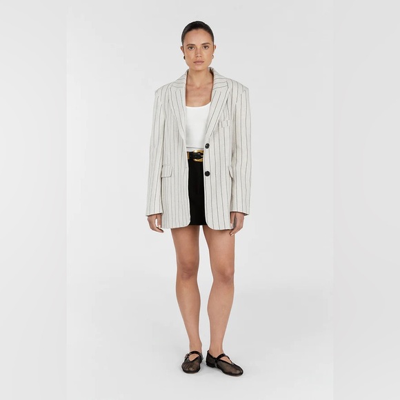 DISSH Murphy Natural Pinstripe Blazer NWT - Picture 4 of 7